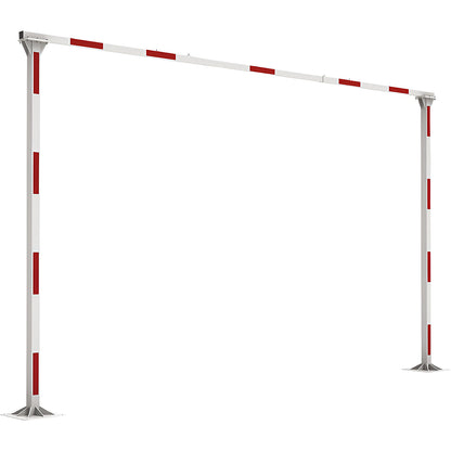 Fixed height limiter, HxW 4500 x 7550 mm, pure white RAL 9010, hot dip galvanised.