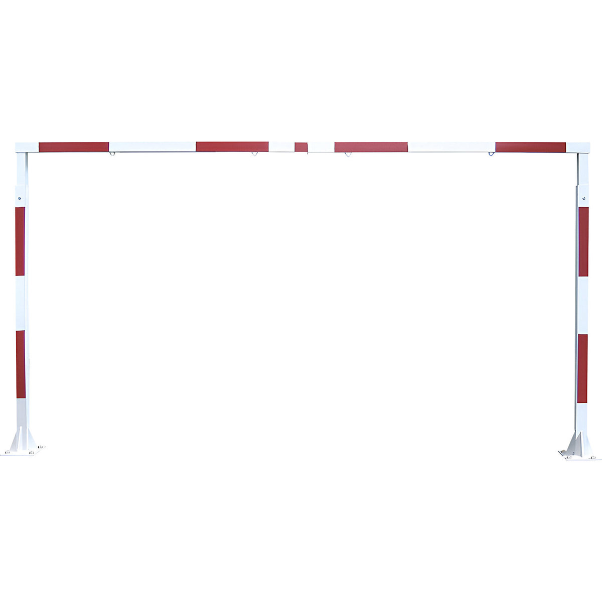 Fixed height limiter, HxW 2200 x 5200 mm, pure white RAL 9010, hot dip galvanised.