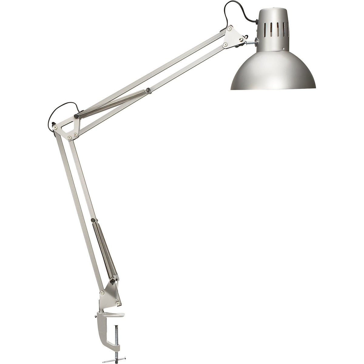 MAULstudy LED desk lamp, with clamp base, silver.