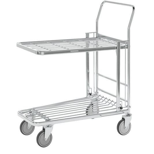 Shopping trolley, zinc plated, LxWxH 860 x 530 x 1010 mm, max. load 300 kg.