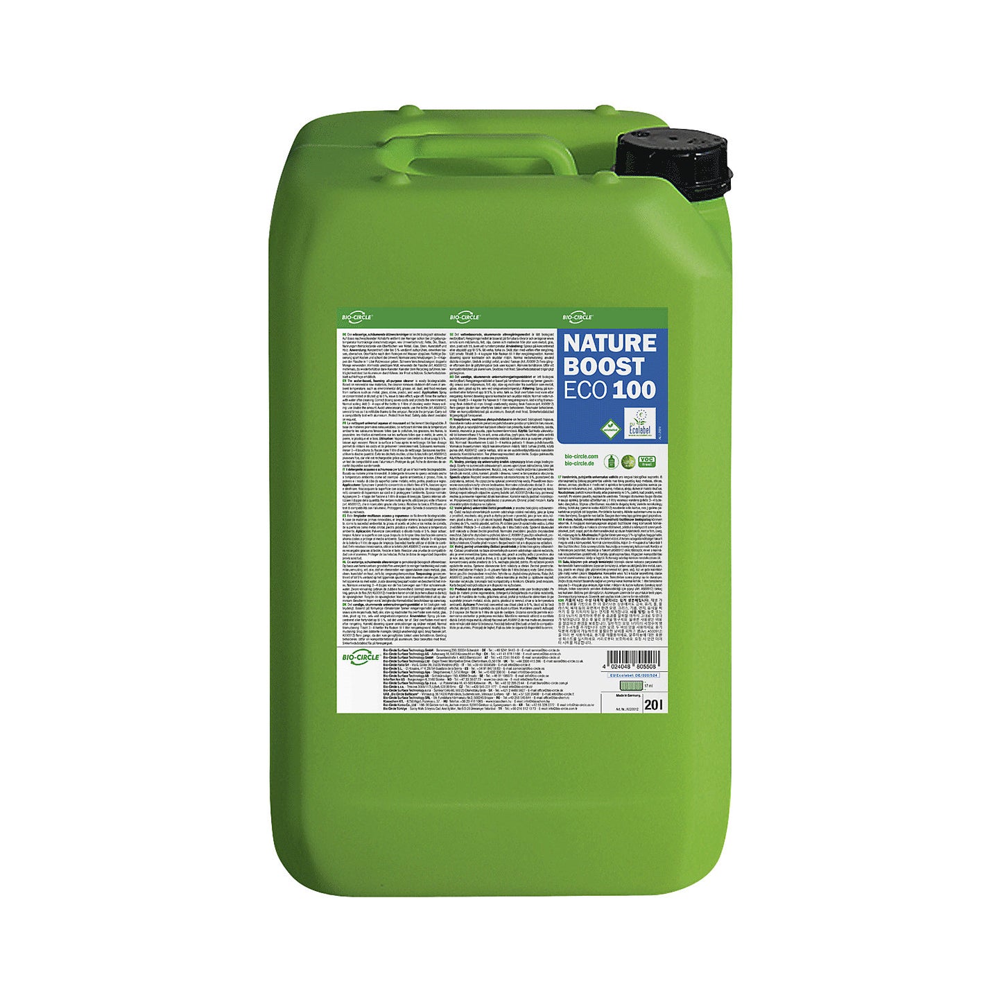Nature Boost Eco 100 all-purpose cleaner, plastic canister, capacity 20 l.