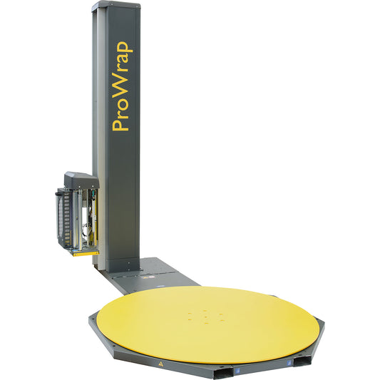 ProWrap pallet wrapper, with round turntable, pallet height 2200 mm, turntable Ø 1800 mm, electromagnetic brake.