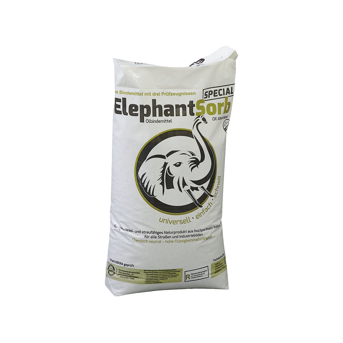 All-purpose absorbent granulate R, 40 l sack, finely grained, 0.3 - 1.5 mm, pack of 2 sacks.
