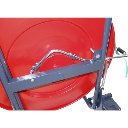 Premium Black X strap dispenser for PP, PET and steel strapping, for strap width 13 - 19 mm, mobile, with storage compartment.