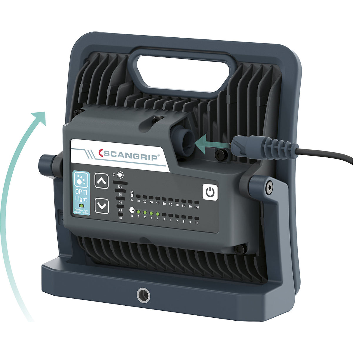 NOVA LED floodlight, cable and battery operation, NOVA 4 C+R forLIFE, 4000 lumens.