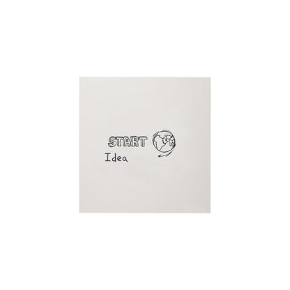 Whiteboard, frameless, painted steel, white, WxHxD 980 x 980 x 3 mm.
