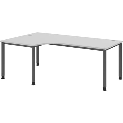VIOLA - Free-form table, HxWxD 760 x 2000 x 1200 mm, graphite / light grey.