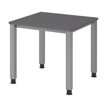 RENATUS - Desk, 4-legged frame, width 800 mm, aluminium silver / graphite.