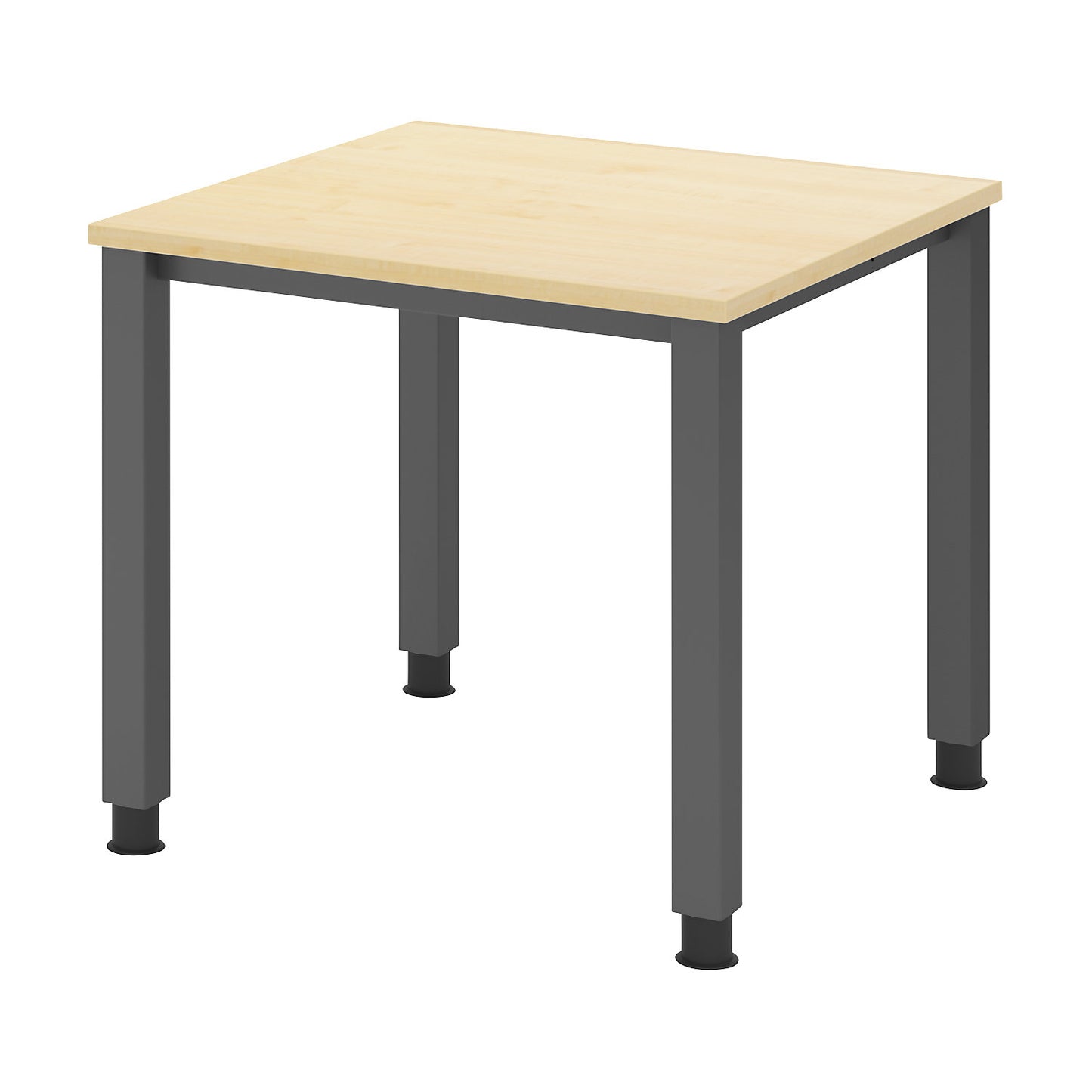 RENATUS - Desk, 4-legged frame, width 800 mm, graphite / maple.
