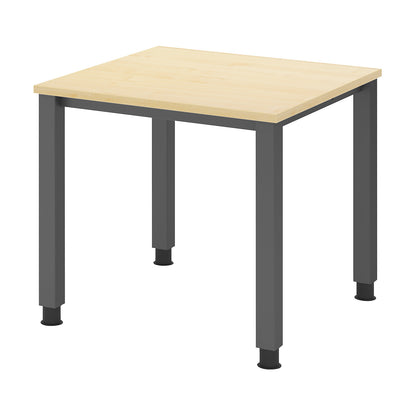 RENATUS - Desk, 4-legged frame, width 800 mm, graphite / maple.