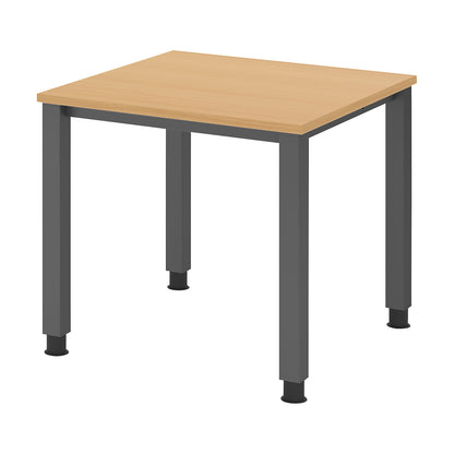 RENATUS - Desk, 4-legged frame, width 800 mm, graphite / beech.