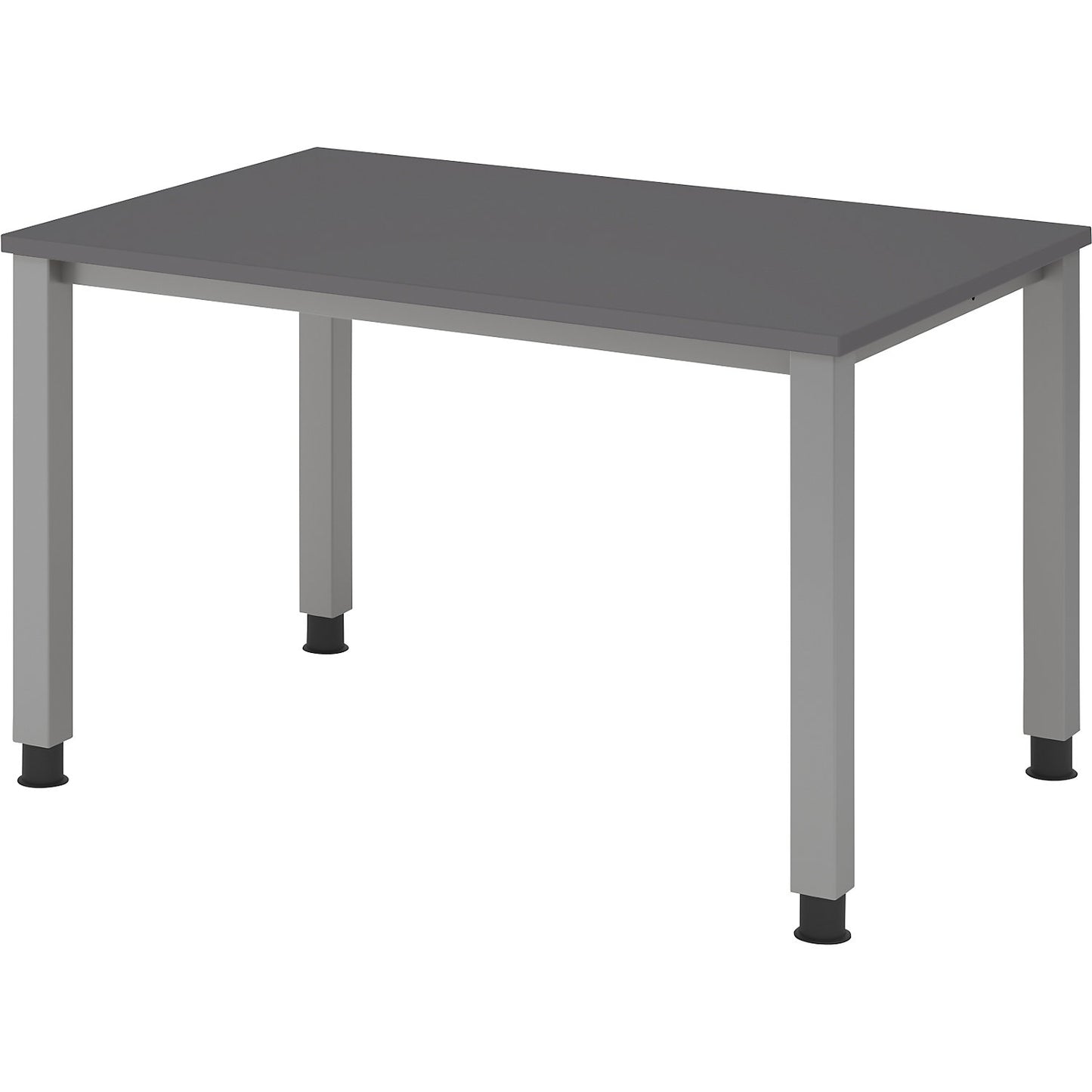RENATUS - Desk, 4-legged frame, width 1200 mm, aluminium silver / graphite.