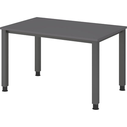 RENATUS - Desk, 4-legged frame, width 1200 mm, graphite / graphite.