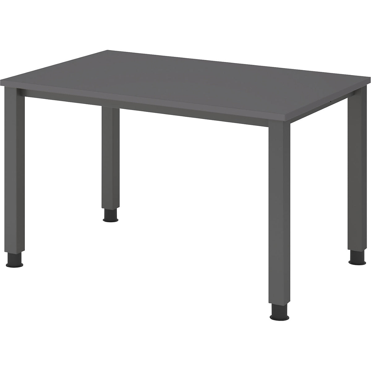RENATUS - Desk, 4-legged frame, width 1200 mm, graphite / graphite.