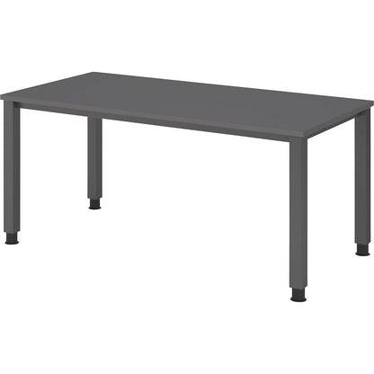 RENATUS - Desk, 4-legged frame, width 1600 mm, graphite / graphite.