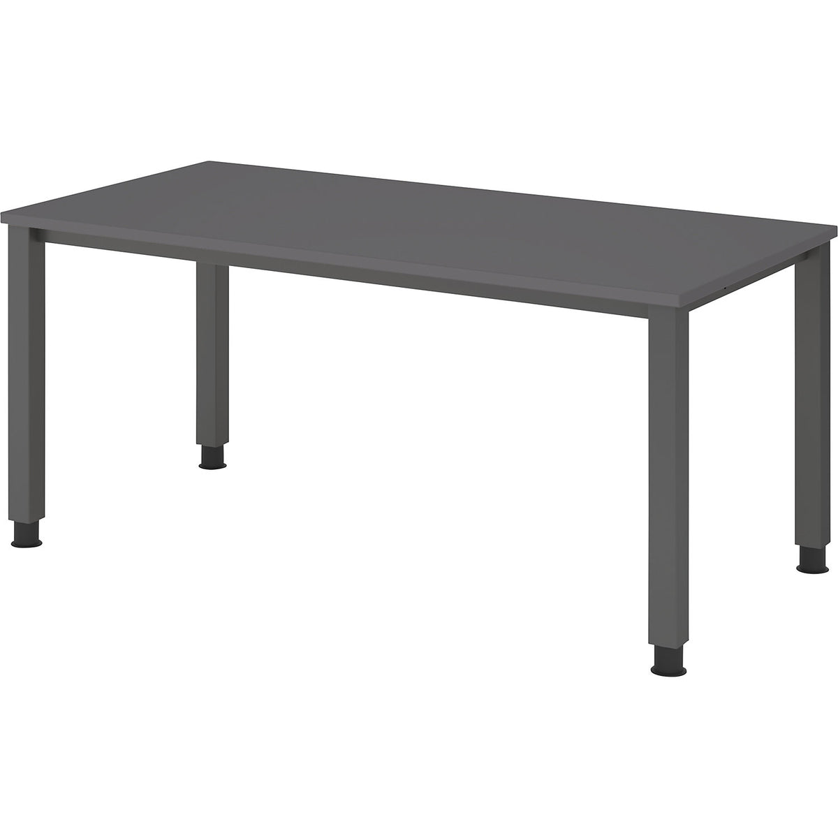 RENATUS - Desk, 4-legged frame, width 1600 mm, graphite / graphite.