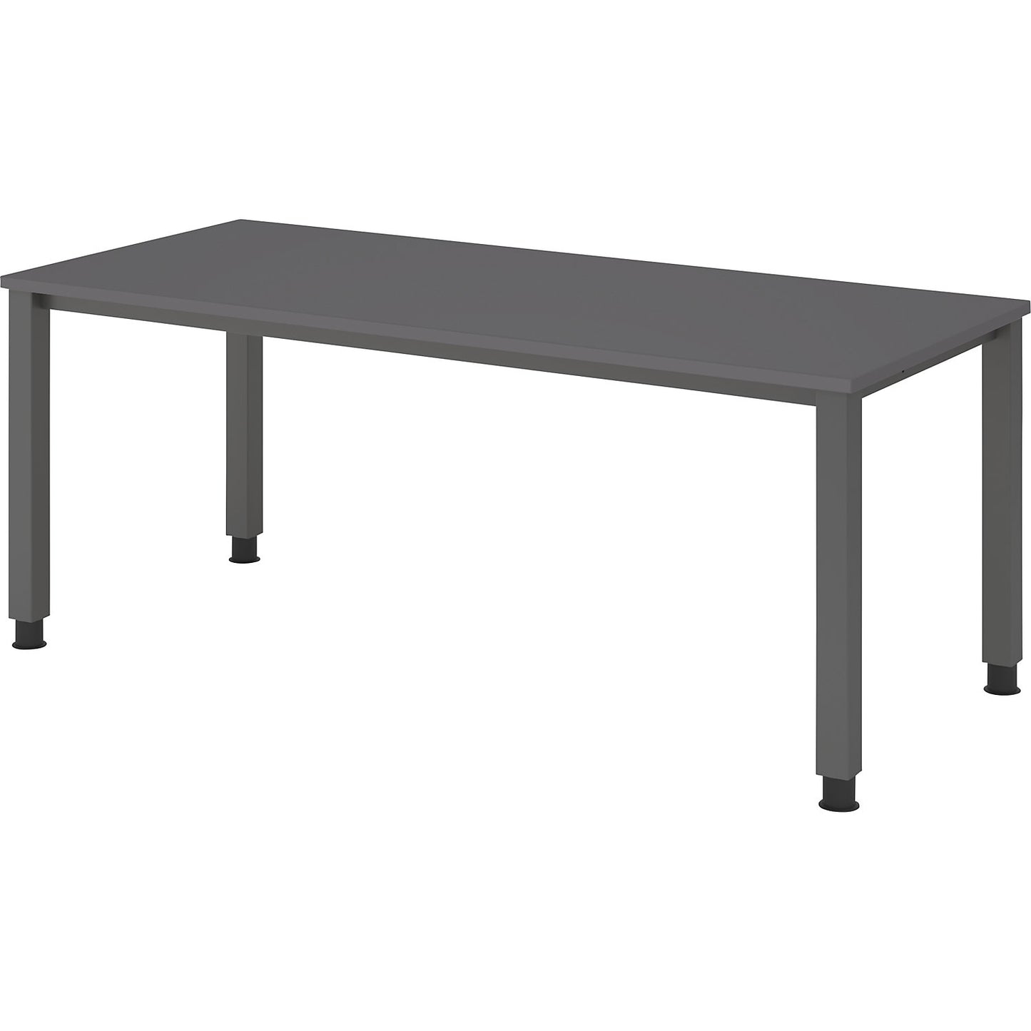 RENATUS - Desk, 4-legged frame, width 1800 mm, graphite / graphite.