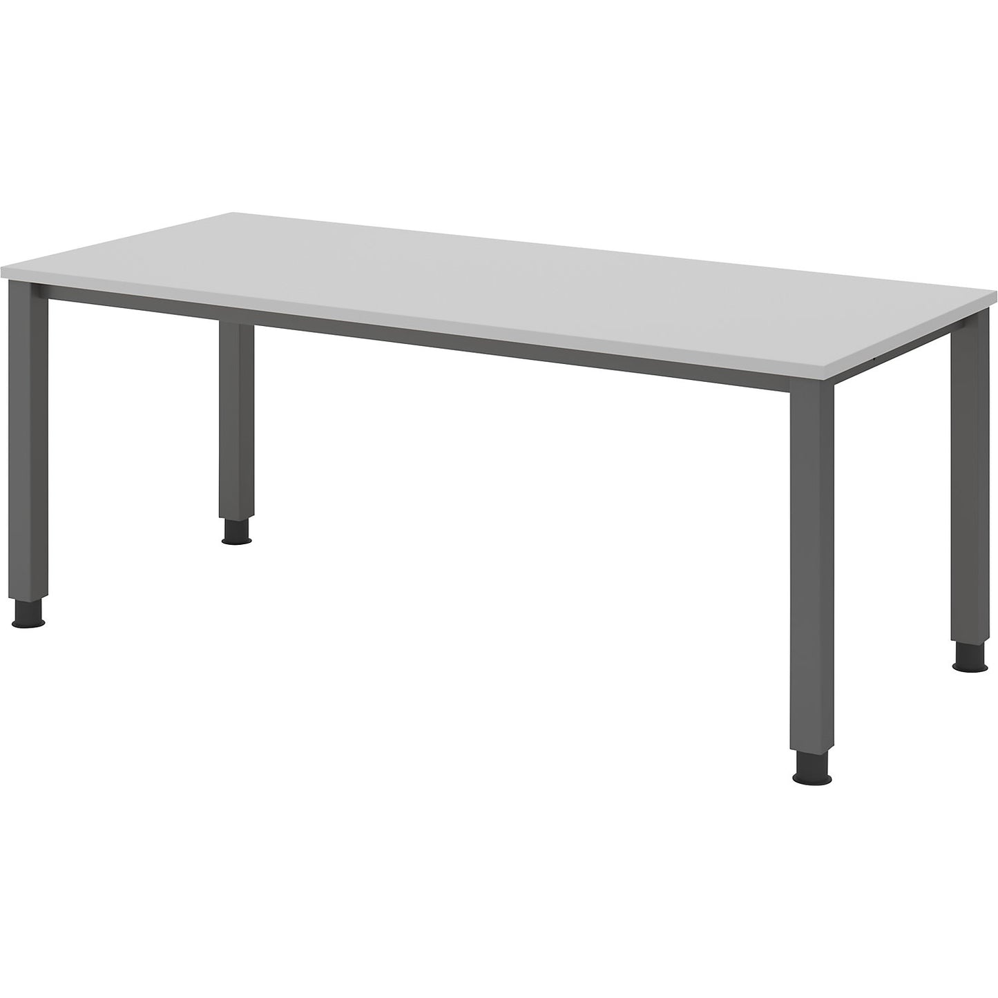 RENATUS - Desk, 4-legged frame, width 1800 mm, graphite / light grey.