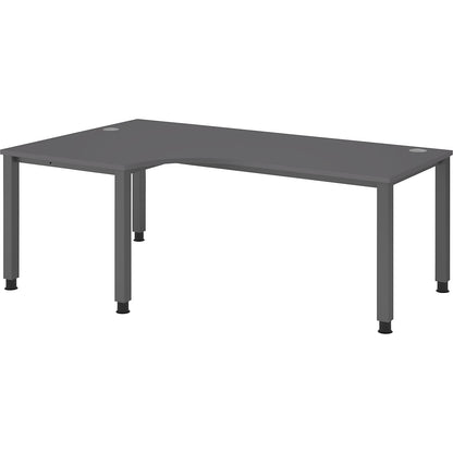 RENATUS - Desk, angled table, width 2000 mm, graphite / graphite.