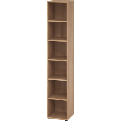 RENATUS - Shelf unit, HxW 2154 x 400 mm, 5 shelves, walnut.