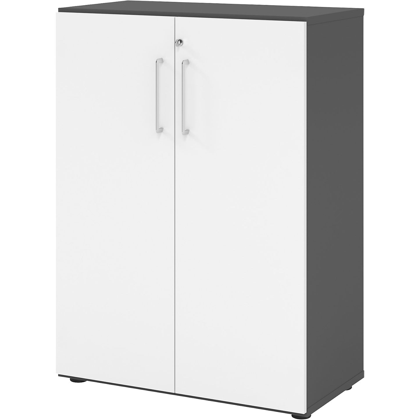 RENATUS - Office cupboard, 2 shelves, 3 file heights, graphite.