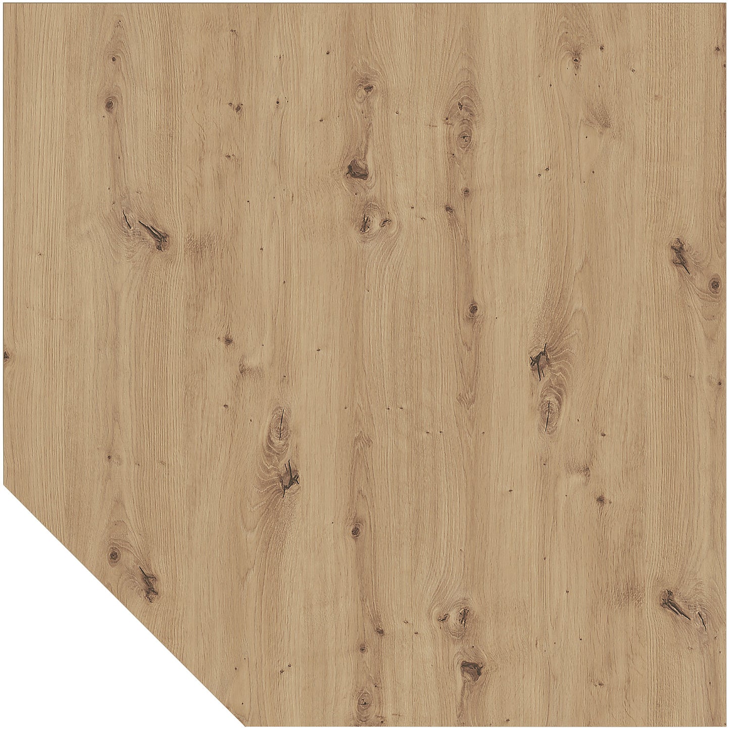 RENATUS - Linking top, trapezoidal, with height adjustable support leg, knotty oak / graphite.