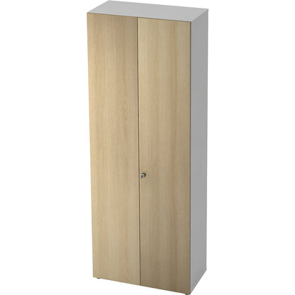 Wardrobe, 2 shelves, 1 clothes rail, white / oak.