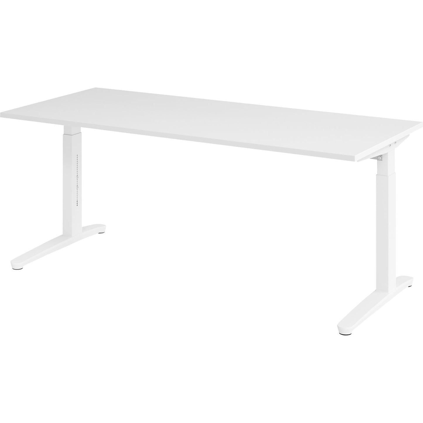 ANNY - Desk with C-foot frame, height adjustable 650 - 850 mm, width 1800 mm, white / white.