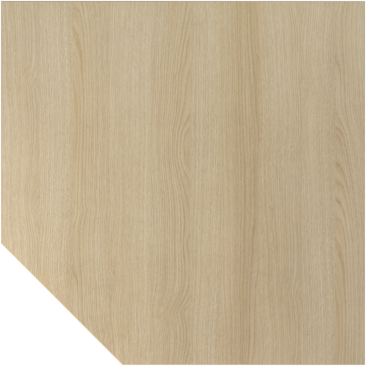ANNY - Linking top, trapezoidal incl. support leg, oak / aluminium silver.