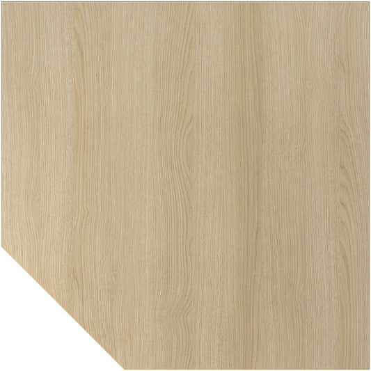 ANNY - Linking top, trapezoidal incl. support leg, oak / aluminium silver.