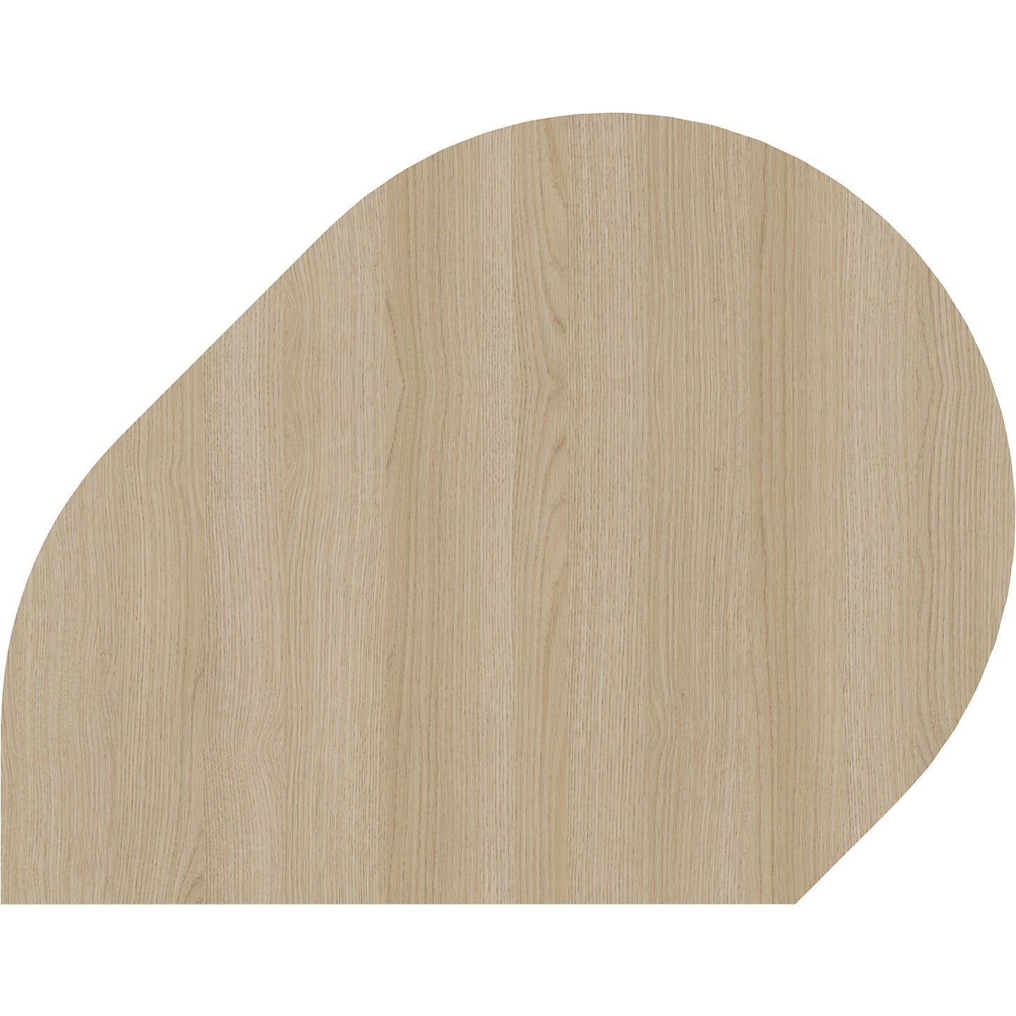 ANNY - Add-on table, incl. support leg, oak / aluminium silver.