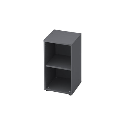 Office shelf unit, 1 shelf, HxWxD 748 x 400 x 400 mm, graphite.