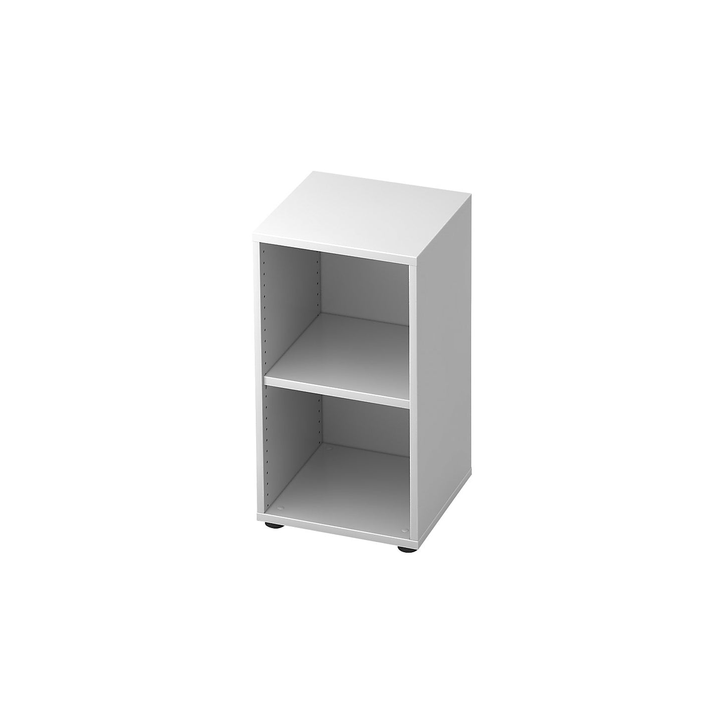 Office shelf unit, 1 shelf, HxWxD 748 x 400 x 400 mm, white.