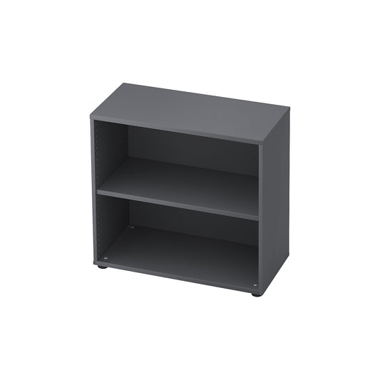 Office shelf unit, 1 shelf, HxWxD 748 x 800 x 400 mm, graphite.
