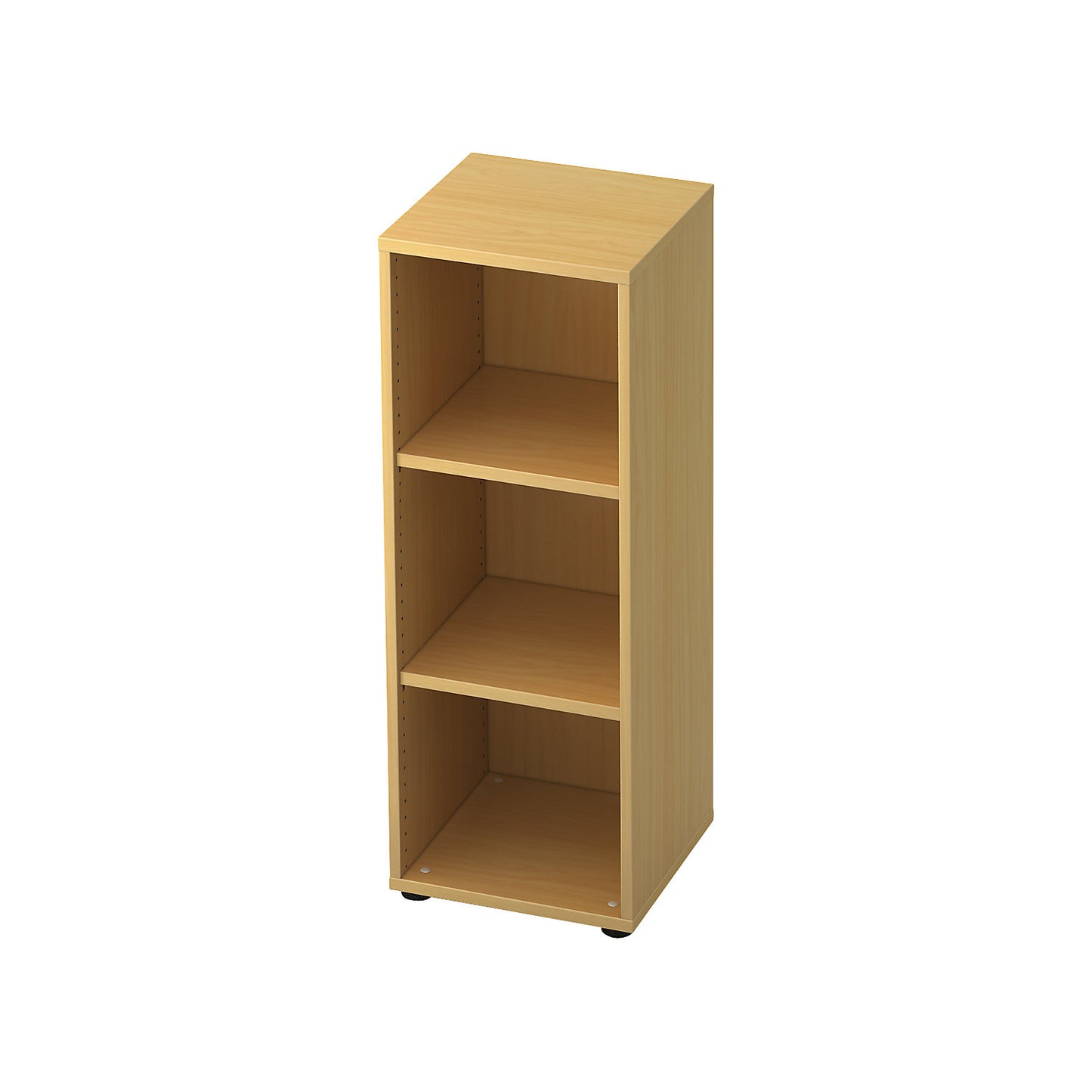 Office shelf unit, 2 shelves, HxWxD 1100 x 400 x 400 mm, beech.