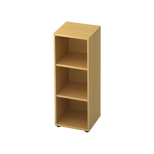 Office shelf unit, 2 shelves, HxWxD 1100 x 400 x 400 mm, beech.