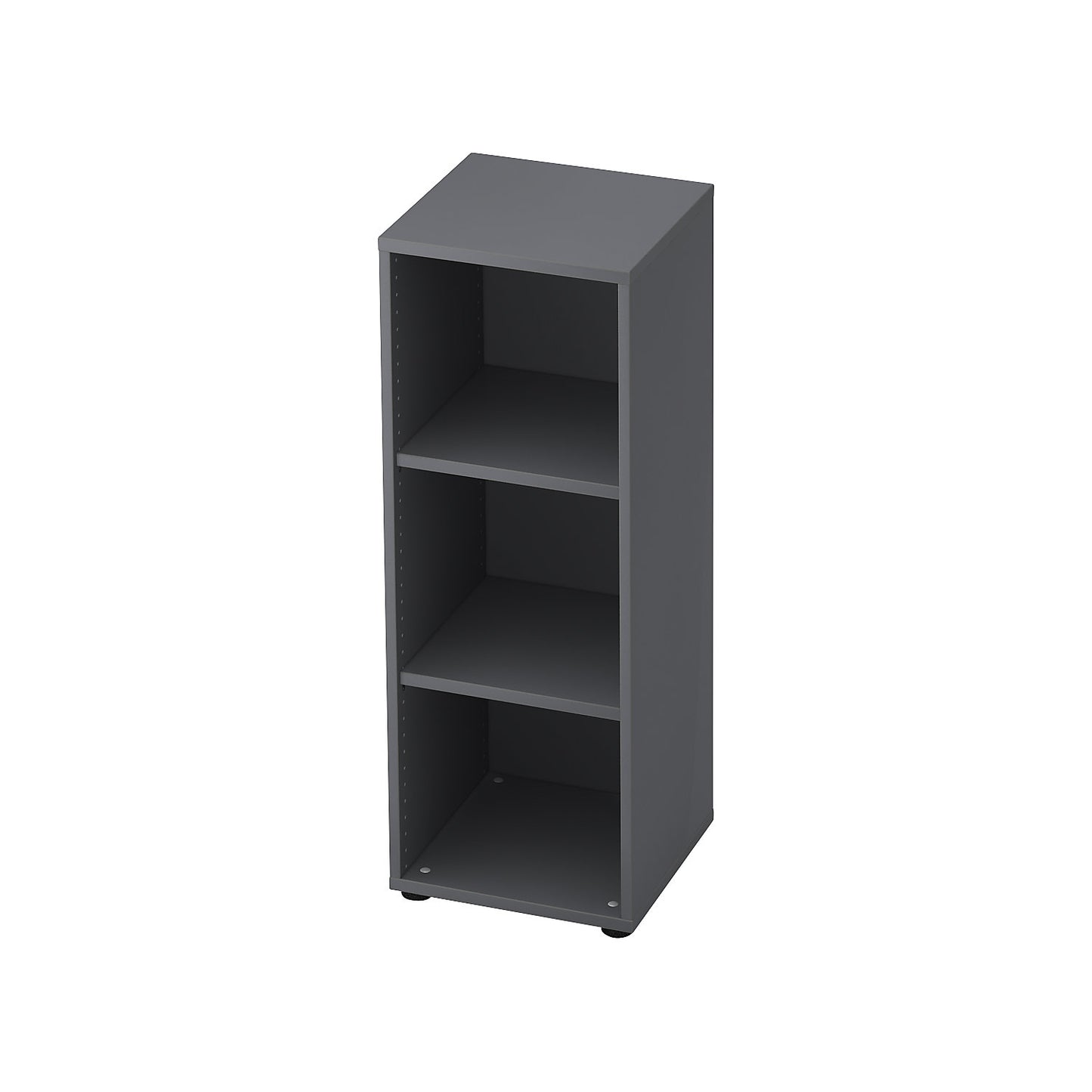 Office shelf unit, 2 shelves, HxWxD 1100 x 400 x 400 mm, graphite.