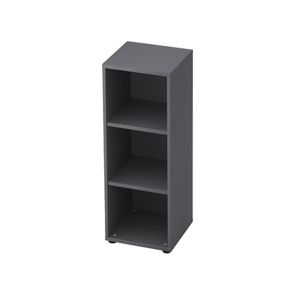 Office shelf unit, 2 shelves, HxWxD 1100 x 400 x 400 mm, graphite.