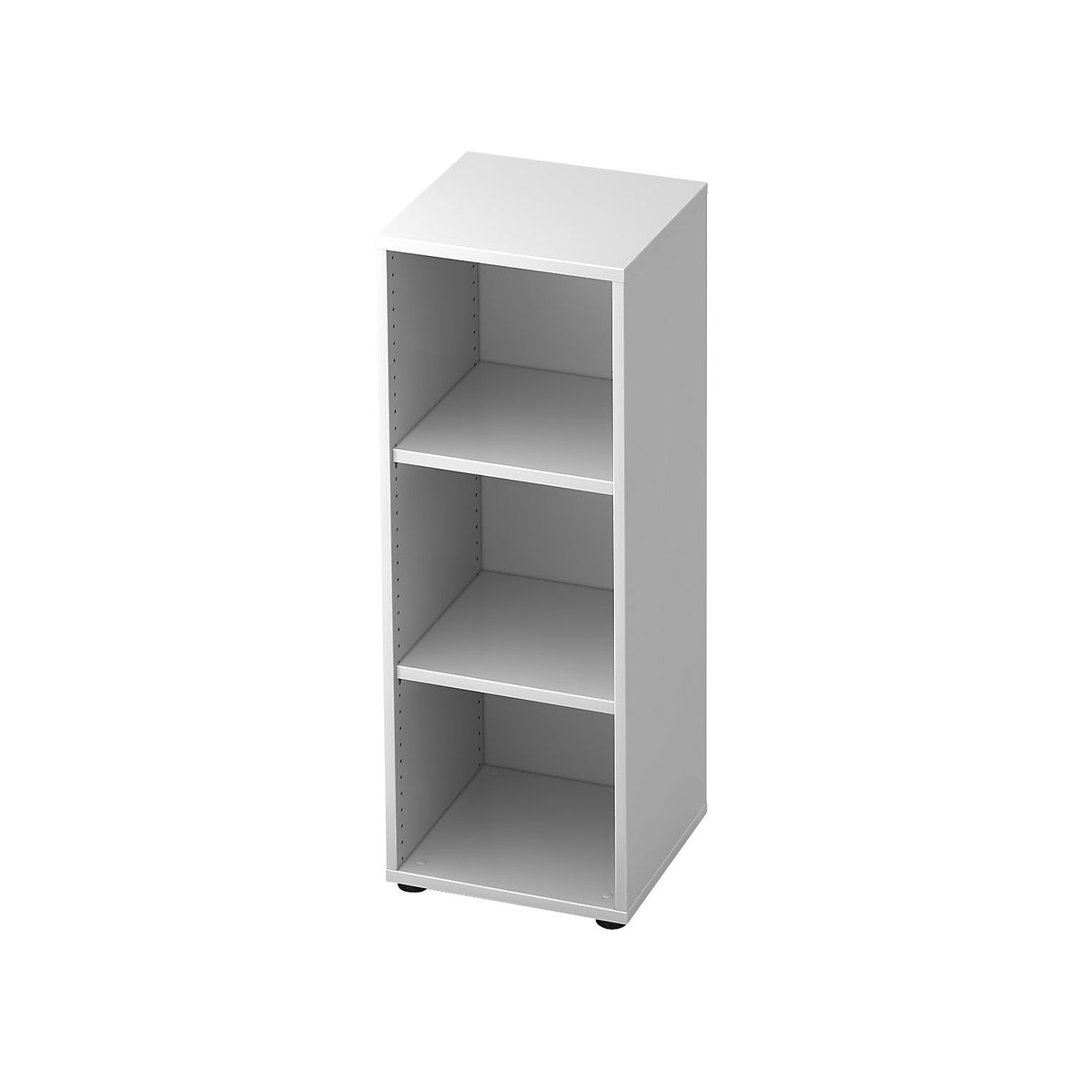 Office shelf unit, 2 shelves, HxWxD 1100 x 400 x 400 mm, white.