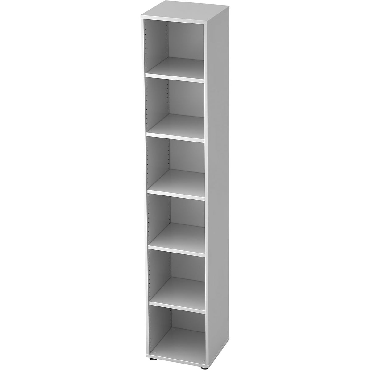 Office shelf unit, 5 shelves, HxWxD 2156 x 400 x 400 mm, white.