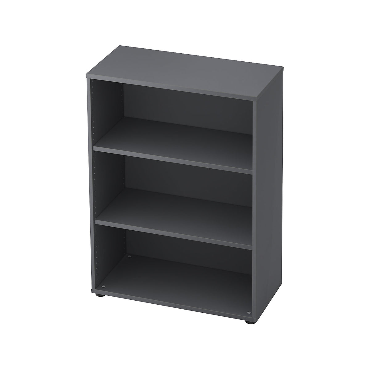 Office shelf unit, 2 shelves, HxWxD 1100 x 800 x 400 mm, graphite.