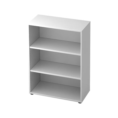 Office shelf unit, 2 shelves, HxWxD 1100 x 800 x 400 mm, white.