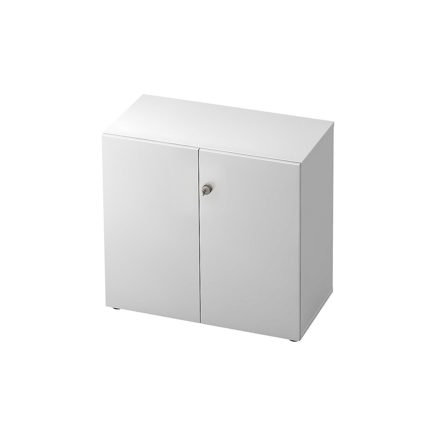 Filing cupboard, hinged doors, 1 shelf, white / white.