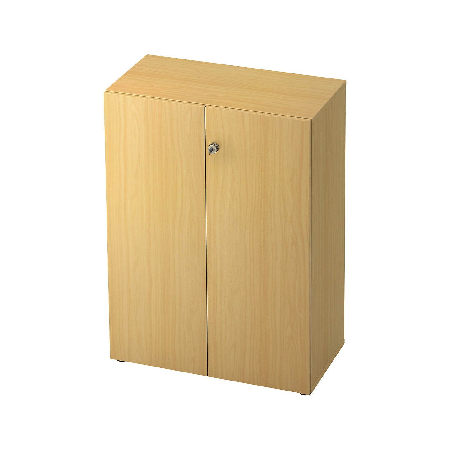 Filing cupboard, hinged doors, 2 shelves, beech / beech.