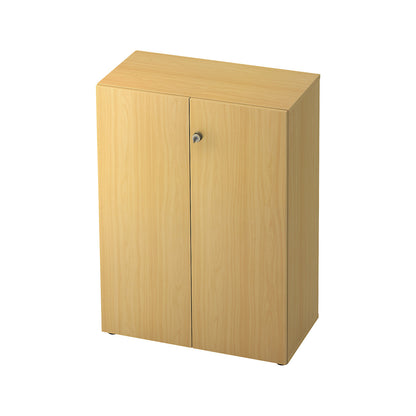 Filing cupboard, hinged doors, 2 shelves, beech / beech.