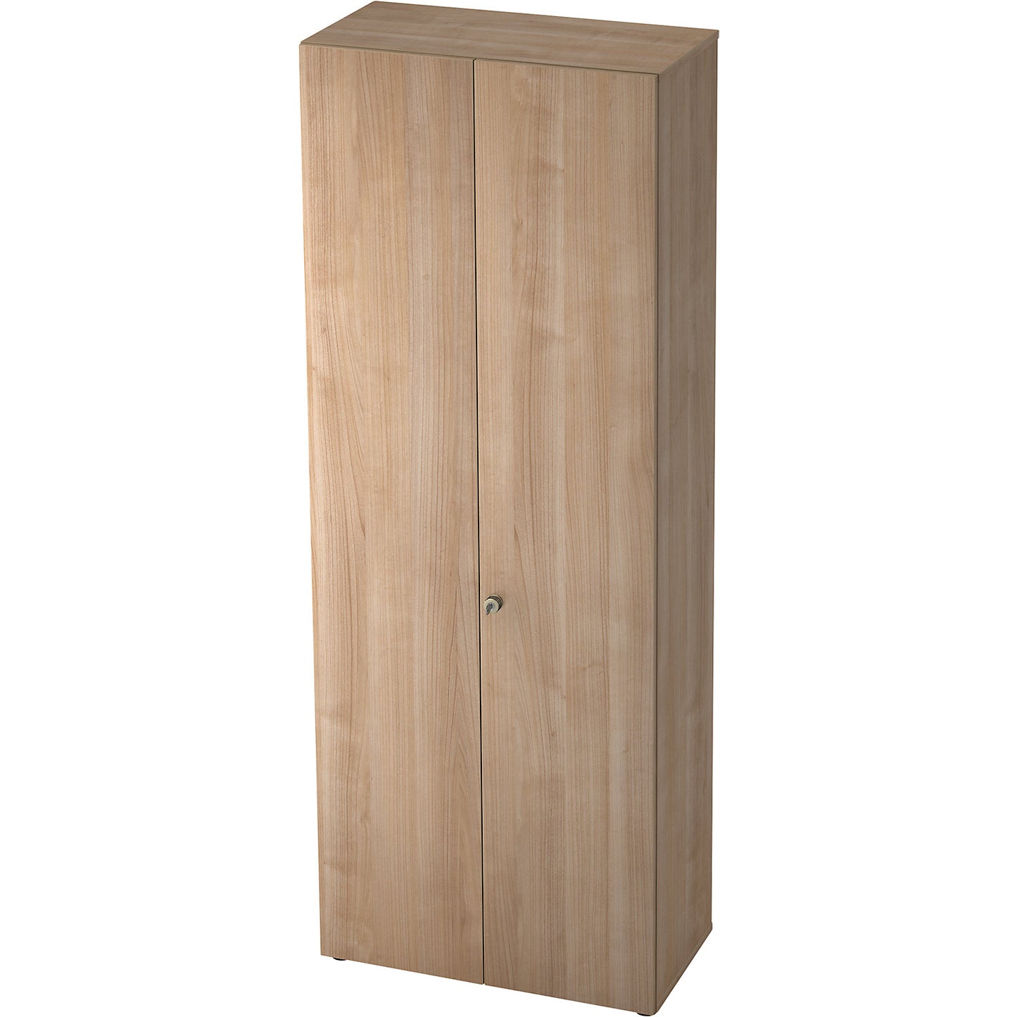 Filing cupboard, hinged doors, 5 shelves, walnut / walnut.