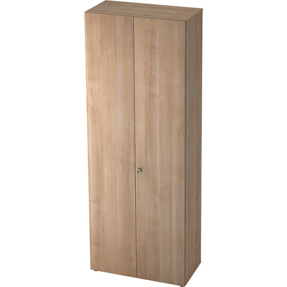 Filing cupboard, hinged doors, 5 shelves, walnut / walnut.
