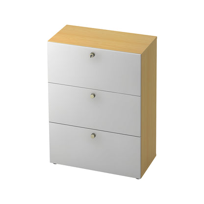 Suspension file cabinet, HxWxD 1100 x 800 x 420 mm, beech / aluminium silver.
