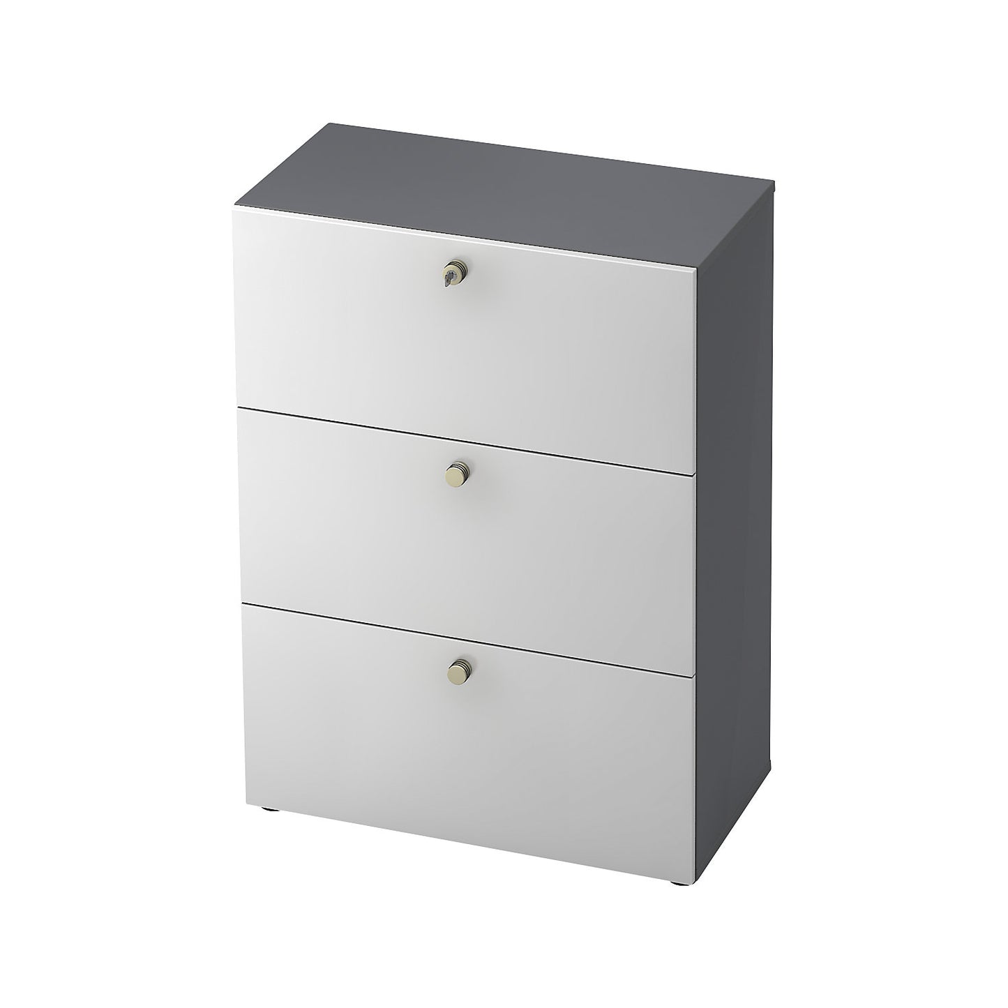 Suspension file cabinet, HxWxD 1100 x 800 x 420 mm, graphite / white.