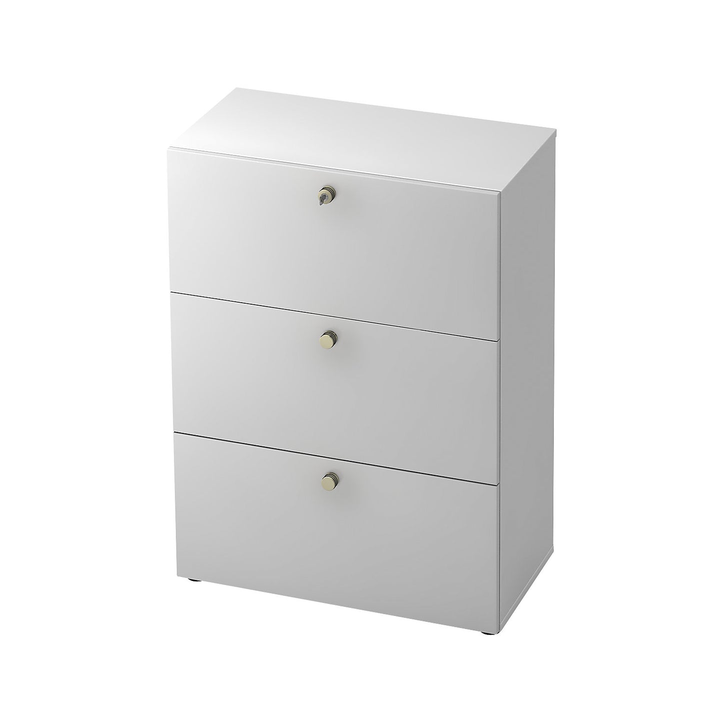 Suspension file cabinet, HxWxD 1100 x 800 x 420 mm, white / aluminium silver.